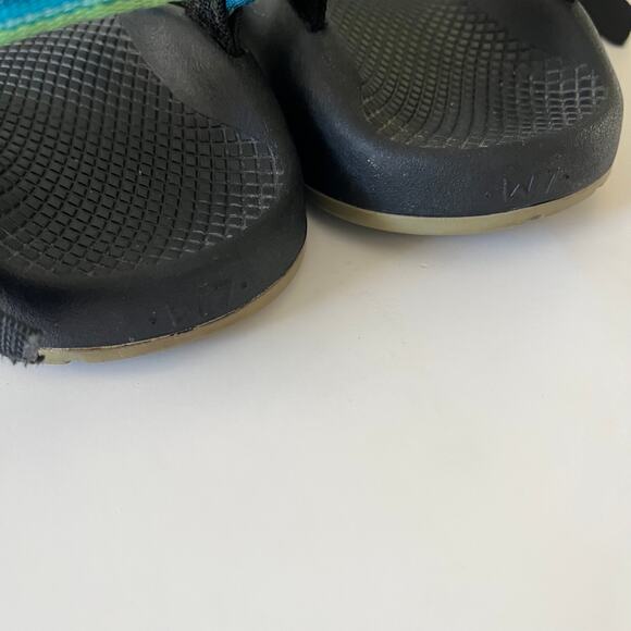 Chaco Z Cloud X2 Women's 7 Striped Blue Green Hiking Sandal Outdoor Water - Picture 5 of 7